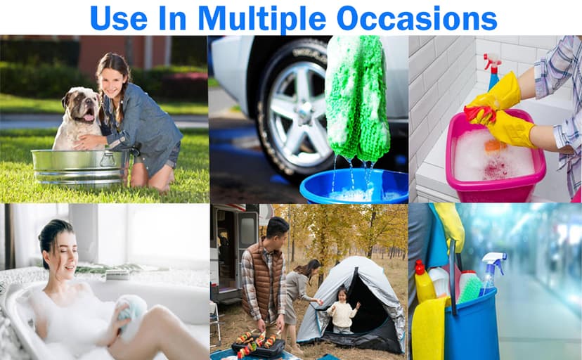 Immersion Water Heater,with 304 Stainless Steel Cover Intelligent Temperature Control and Digital LCD Thermometer Portable Bucket Heater Heat 5 Gallons of Water in Minutes