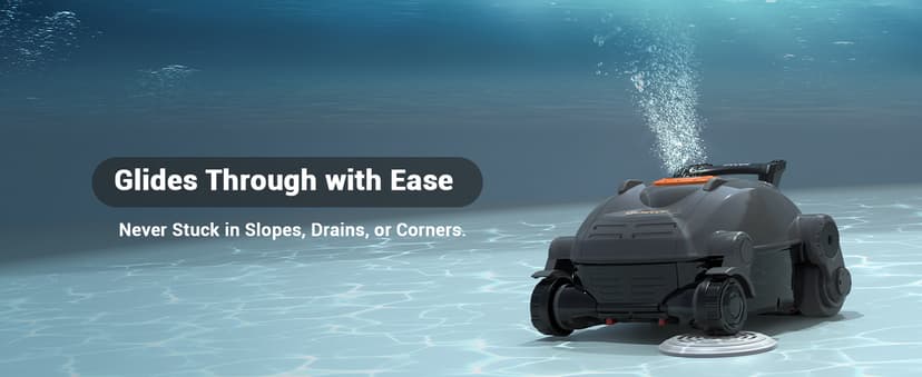 Pivot Cordless Robotic Cleaner,Wall Climbing,Extended Battery Life,Self-Parking,Automatic Pool Vacuum for Inground Pools up to 1,100 Sq.ft,Gray