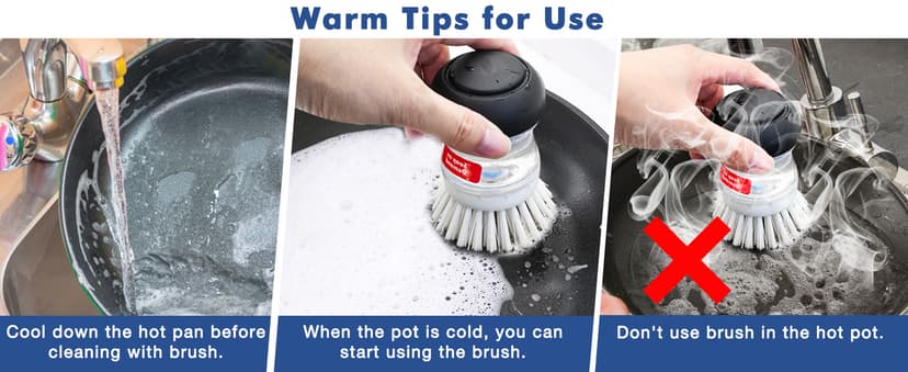 Palm Brush Refills for OXO Good Grips Soap Dispensing Dish Brush - 4 Pack Cleaning Replacement Brush Head for OXO Palm Brush(White)