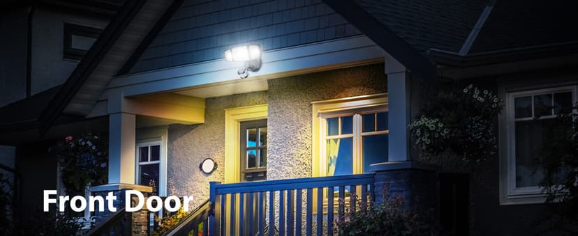 Onforu 65W LED Security Lights Motion Sensor Light Outdoor, 6500LM, 6500K, IP65 Waterproof, Flood Light Outdoor Motion Detector with Adjustable 3 Head, Hardwired Wall Light for Entryway, Yard, Garage