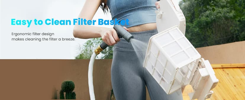 Hydro 4 Pool Robot, Pool Vacuum for Inground and Aboveground Pools, Floor, Wall and Waterline Cleaning and Scrubbing, Smart WiFi and Blutooth App Control, 50' Cord, Large Top Load Fine Filter Basket