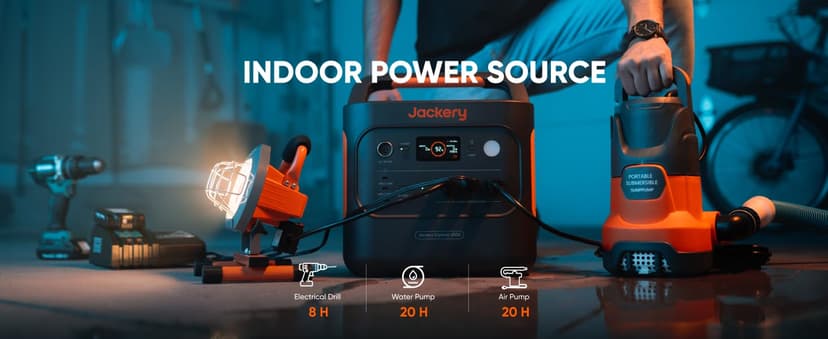 Jackery Solar Generator 2000 v2 with 2x200W Solar Panels, 2042Wh/2200W LiFePo4 Portable Power Station, 20ms UPS Home Backup, USB-C PD 100W Fast Charging for Power Outages, Emergencies, Camping & RVing
