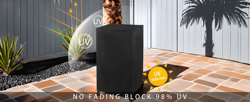 NettyPro Smoker Cover Heavy Duty Waterproof 30 Inch for Masterbuilt Cuisinart Dyna-Glo Charbroil Digital Electric Propane Vertical Smoker, Fade and UV Resistant, 19" W x 18" D x 33" H, Black