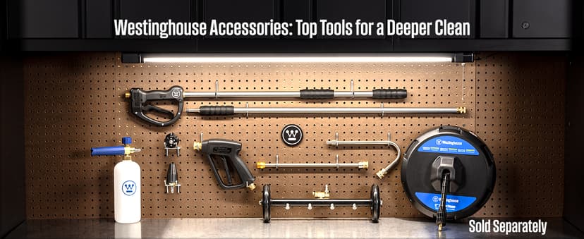 Westinghouse Universal 16.5” Pressure Washer Surface Cleaner Attachment - Stainless Steel - 4400 Max PSI, 1/4” Connector - for Gas and Electric Pressure Washers