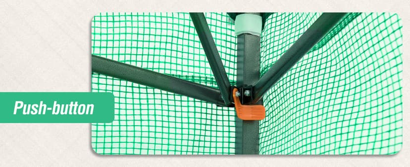 EAGLE PEAK 9x4 Lean-to Portable Walk-in Greenhouse, Pop-up Indoor Outdoor Garden Green House, Zippered Doors and Window, PE Cover, Green