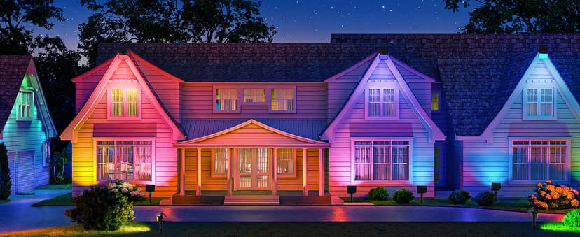 Solar Spot Lights Outdoor Color Changing 27 LEDs Solar Light Outdoor Waterproof 9 Lighting Modes Multicolor RGB Solar Powered Christmas Lights Adjustable Colored Landscape Spotlights- 10 Pack