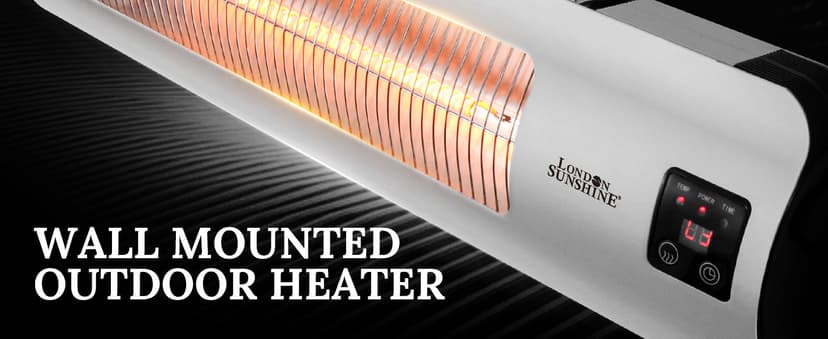 Wall-Mounted Electric Infrared Heater 1500W, Waterproof Indoor Outdoor Patio Heater for Garage, Backyard, Wall – Energy Efficient