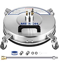 14” Electric Pressure Washer Surface Cleaner Attachment, 2500 PSI Universal Power Washer Accessories for Driveway Sidewalk Deck Patio Concrete Cleaning, 1/4" Quick-Connect, Dual Rotary Nozzles