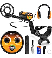 14'' Metal Detectors for Adults, Waterproof Double-D Search Coil, Professional Metal Detector with Pinpoint Mode, 13 inch Detection Depth, 4 Modes