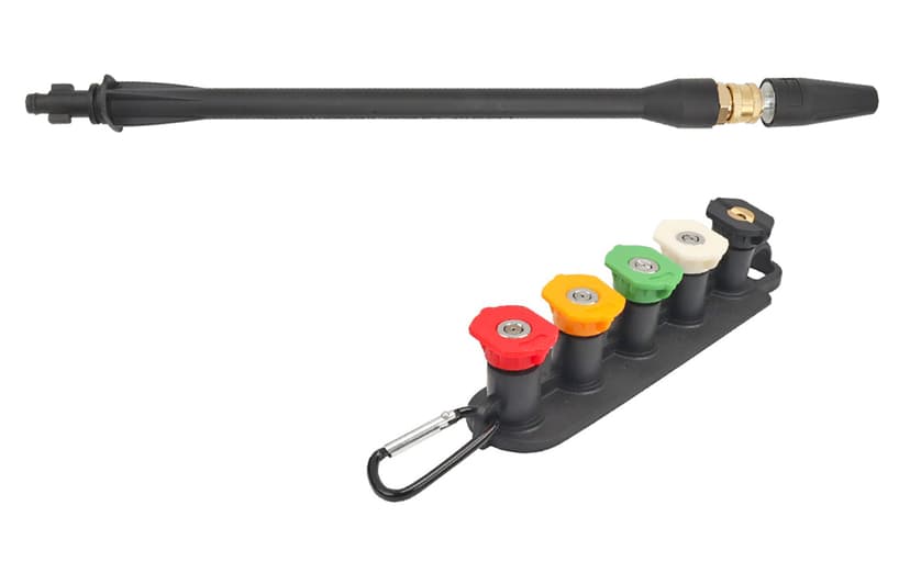 Pressure Washer Replacement Spray Wand with Turbo Nozzle and 5 Spray Tips and Belt Clip Nozzle Holder, Compatible with Husky Greenworks Ryobi Homelite Portland Electric Pressure Washers