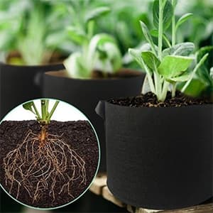 12-Pack 10 Gallon Thickened Non-Woven Grow Bags, Aeration Fabric Pots with Handles
