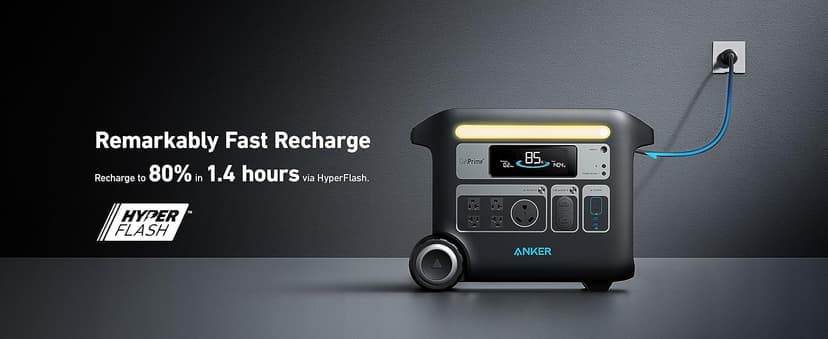 Anker SOLIX F2000 Portable Power Station, PowerHouse 767, 2400W Solar Generator, GaNPrime Battery Generators for Home Use, LiFePO4 Power Station for Outdoor Camping, and RVs (Solar Panel Optional)