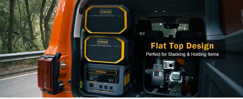 VTOMAN 3096Wh Solar Generator, FlashSpeed 1500 Power Station Bundle with Extra Battery & 400W Solar Panel, 1500W (3000W Peak) LiFePO4 Battery for Home Backup Power RV Emergency (3 Separate Packages)