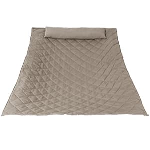 ANOW Double Hammock Pad and Pillow Set, 2 Person Polyester Hammock Pad, Light Brown