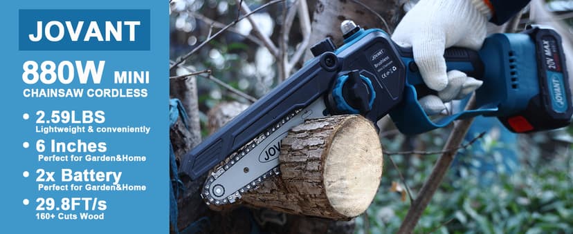 2-in-1 Cordless Pole Saw, Brushless Mini Chainsaw Cordless with Pole, 2 Pack 20V 4.0Ah Battery Powered Pole Saws for Tree Trimming, 15ft Reach Electric Saw for Trees With Pole