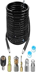 Selkie Pressure Washer Sandblasting Kit - Wet Abrasive Sandblaster Attachment, with Replacement Nozzle Tips,Protect Glasses, 1/4 Inch Quick Disconnect, 5000 PSI