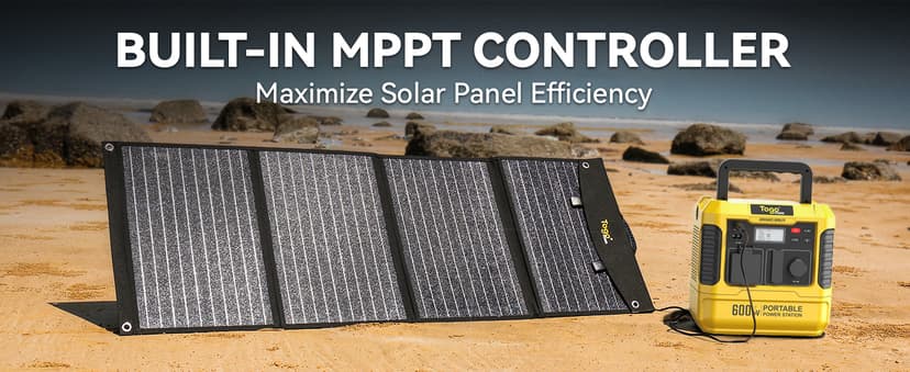 Togo POWER Portable Power Station ADVANCE600-560Wh LiFePO4 Battery 600W AC Outlet (Peak 1200W) - 0-80% in 60 Mins - Power Backup Outdoor Solar Generator for Camping, RV Trip, Outage