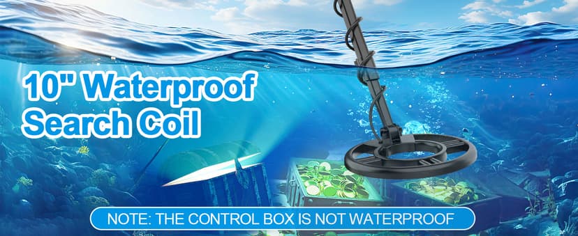 OMMO Metal Detector for Adults With Adjustable Stem, 5 Detection Modes, Higher Accuracy Gold Detector, IP68 Waterproof Coil for Detecting Treasure