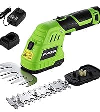 WORKPRO Cordless Grass Shear & Shrubbery Trimmer - 2 in 1 Handheld 7.2V Electric Grass Trimmer Hedge Shears/Grass Cutter Rechargeable Lithium-Ion Battery and Type-C Cable Included