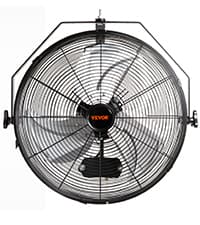 VEVOR 30 Inch Wall-Mount Misting Fan, 3-speed IP44 Waterproof Oscillating, Max. 9500 CFM Wall Mounted Fan for Outdoor, Commercial, Residential, Greenhouse, Workshop, Patio, Black, ETL Listed