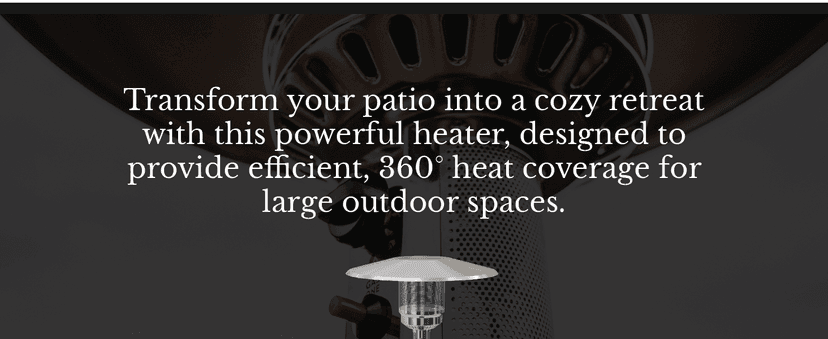 GasOne PH-8000 Outdoor Heaters for Patio – 50,000 BTU Propane Heater Outdoor for Backyard, Terraces, Home Garden – Heavy Duty Gas Powered Outdoor Patio Heater Portable Propane Heater with Wheels