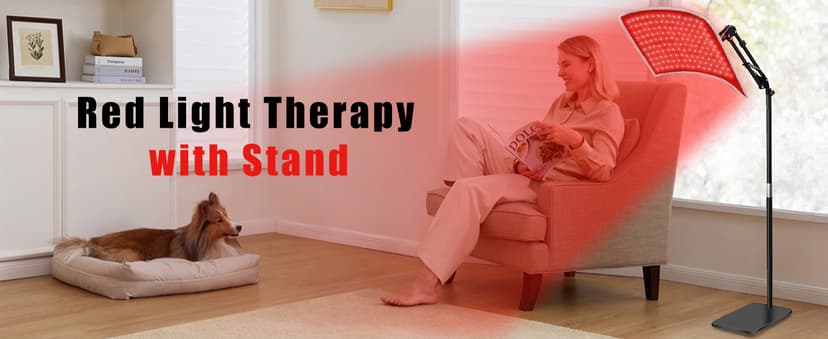 3-in-1 Red Light Therapy for Face and Body, 36W Red Light Therapy Lamp with Stand and Timer, Red Light Therapy Belt with 660nm & Infrared 850nm, for Pain Relief, Improve Sleep, Skin Health