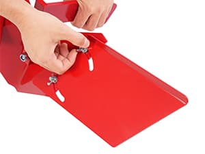 Hiller Furrower Kit for Rear Tine Tiller W/Adjustable Wing Fit for Land Reclamation 3 Kinds Connection Red Steel Replacement for 15683 Hiller-Furrower