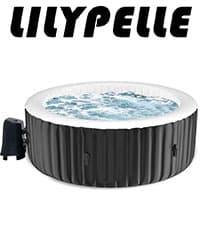 LILYPELLE 2-4 Person Inflatable Hot Tub, Portable Large Round Hottub with 120 Bubble Jets, Outdoor Spa Set Included Heater Pump, Filter and Spa Cover, 72" X 72" X 25"