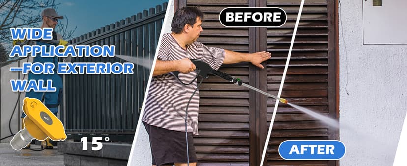 Electric Pressure Washer, 4200PSI 2.8GPM, Foam Cannon, 4 Nozzle Tips, 20 FT Hose, 35FT Power Cord, Strong Power Washer with Anti-Tipping Technology for Cars, Garden, Fences, Patios, Driveways