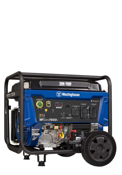 Westinghouse 6500 Watt Dual Fuel Home Backup Portable Generator, Transfer Switch Ready 30A Outlet, RV Ready 30A Outlet, CO Sensor