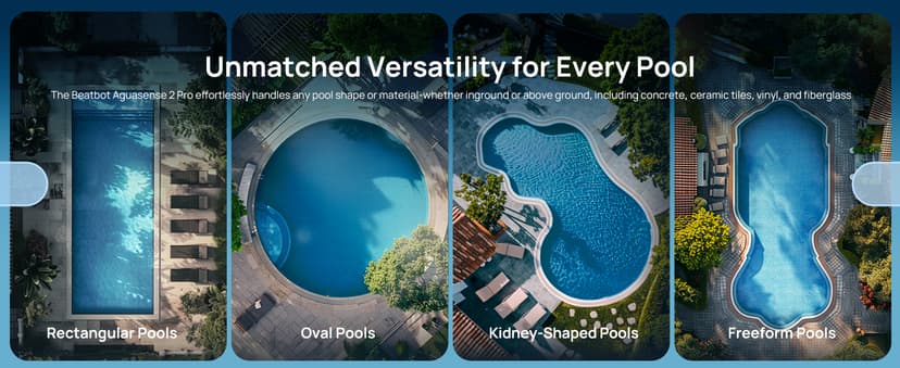 Beatbot AquaSense 2 Pro Cordless Robotic Pool Cleaner, Unmatched 5-in-1 Cleaning, Surface Parking, Pool Skimmer with APP Control, Water Clarification, for Pools up to 3,875 Sq.ft– Obsidian