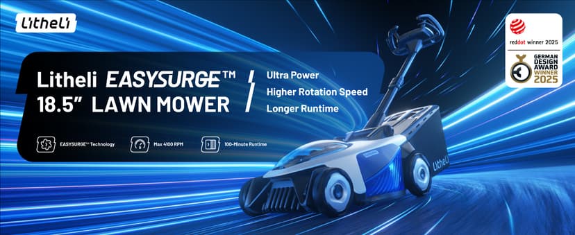 Electric Lawn Mower, Self-propelled Lawn Mower Cordless 40V(2x20V) 18.5" Brushless Mower with Electric Cutting Height Adjustment, High Speed, 2 x 4.0Ah Battery and Fast Charger Included