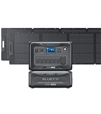 BLUETTI Solar Generator AC500 & B300K Expansion Battery with 2 200W Solar Panels Included (Ships Separately), 2,764.8Wh Portable Power Station w/ 6 5,000W AC Outlets, LFP Power for Home Use