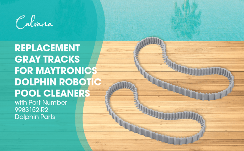 (2 Pack) Replacement Gray Tracks for Maytronics Dolphin Robotic Pool Cleaners with Part Number 9983152-R2 Dolphin Parts