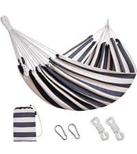 Brazilian Hammock with Tree Straps - Cotton Hammocks Portable Hammock with Carry Bag for Backyard, Porch, Outdoor and Indoor Use Yellow & Green