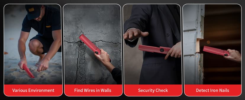 Rechargeable Metal Detector Pinpointer for Adults & Kids, Fully Waterproof Handheld Metal Detector Wand for Underwater, Portable Small Gold Detector Tool with LED Light and Adjustable Sensitivity