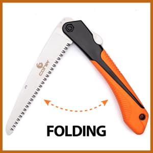 Folding Saw, 8 Inch Rugged Blade Hand Saw, Best for Camping, Gardening, Hunting | Cutting Wood, PVC, Bone, Pruning Saw with Ergonomic Non-Slip Handle Design