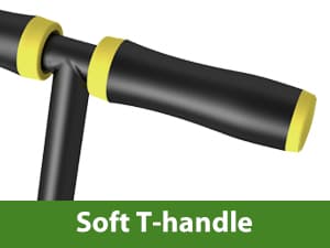 Lawn Edger Tool, Half Moon Tooth Edger with T-Grip Handle, 40-Inch Long Handled Sidewalk Grass Edger for Precise Lawn Edging and Land scaping