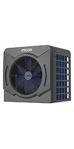 17000 BTU Energy Efficient Electric Pool Heat Pump - for Above Ground Pools Up to 15ft (8/11/15ft) & 5,000 Gallons, Ultra Quiet 50dB, 110V/120V with Easy Install Kit (17000 BTU)