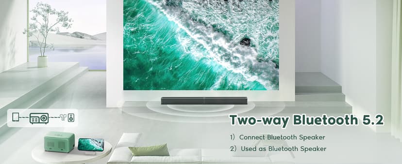 【Electric Focus】4K Projector with WiFi and Bluetooth, TMY Portable Projector with Zoom Function, Movie Projector for Phone/TV Stick/HDMI/USB/Laptop/DVD/PS5, Mini Projector for Bedroom or Outdoor