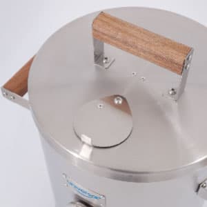 Universal 20-pound Stainless Steel (25-servings) Charcoal Barrel Smoker with Thermometer & Airlock system - 20.5"x 29.6" x ⌀15.5", 2 in 1 Vertical Grill and Smoker, Slow Cooking Barrel