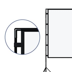 Projector Screen with Stand, Wootfairy 100 inch Foldable and Portable Projection Screen 16:9 4K HD Rear Front Wrinkle-Free Movie Screen with Carry Bag for Indoor Outdoor Home Theater Backyard Cinema