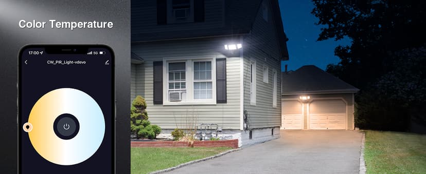 Onforu 100W Smart LED Security Lights Motion Sensor Outdoor 9000LM, 2500K-6500K, WiFi Alexa Flood Light APP Control, Motion Detector with Adjustable 3 Head, IP65 Wall Light for Yard (Black)