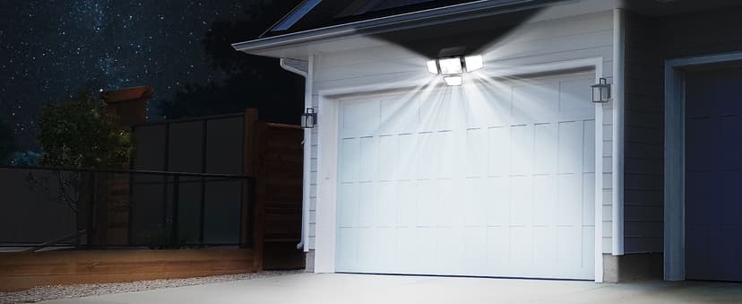 Solar Outdoor Lights - 3000LM 188 LED Motion Sensor Outdoor Lights, 4 Heads Security Light,IP65 Waterproof, Easy Install,270°Wide Angle Flood Wall Light with 3 Modes for Backyard Yard (2 Pack)