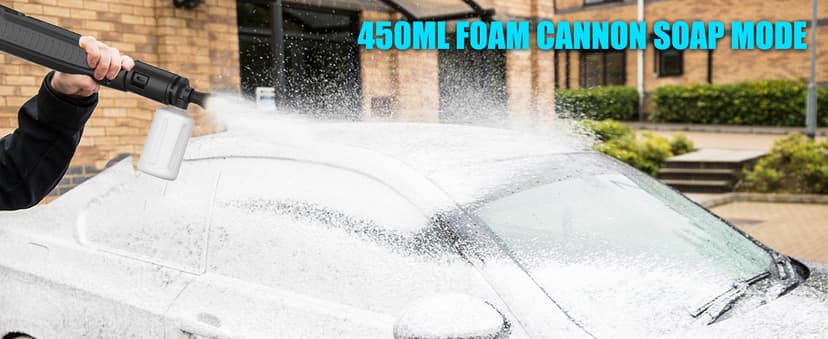 Electric Pressure Washer, 4800PSI Max 3.0GPM Power Washer Electric Powered with 20FT Hose, 35FT Power Cord, 4 Nozzles Foam Cannon High Pressure Washer for Car Patio Garden Fences(Bule)