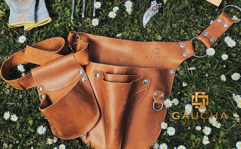 Leather Garden Tool Belt - Gardening gifts for women- Utility belt - Garden Tools Organizer Holster Pouch -Gift for Gardeners and Florists