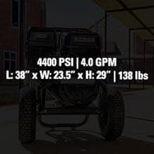 SIMPSON Cleaning PS60843 PowerShot 4400 PSI Gas Pressure Washer, 4.0 GPM, CRX 420cc Engine, Includes Spray Gun and Extension Wand, 5 QC Nozzle Tips, 3/8-inch x 50-foot Monster Hose, 49-State