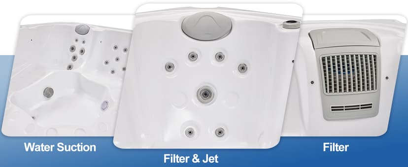 OCEAN FUTURE Outdoor Hot Tub, Massage Spa with 35 Jets, 240V Outdoor Spa with LED Lights, Control Panel and Ergonomic Seat Fits 6 People, Acrylic Hot Tub Spas 85" x 85"