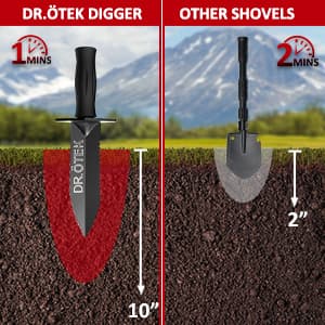 DR.ÖTEK Metal Detector for Adults Professional, Pinpoint Metal Detector Waterproof Gold and Silver, Higher Accuracy, Bigger LCD Display, Strong Memory Mode, 10" IP68 Coil, New Advanced DSP Chip