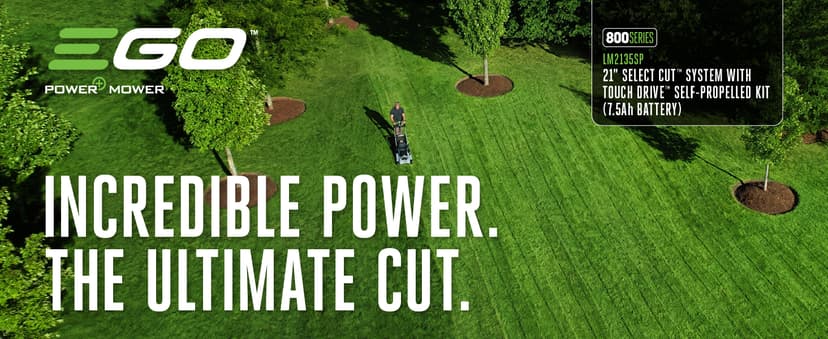 EGO POWER+ Electric Lawn Mower, Self-Propelled Cordless with Select Cut and Touch Drive, Includes 56V 7.5Ah Battery, Rapid Charger, & Extra 5.0Ah Battery – LM2135SP Extra Battery Bundle
